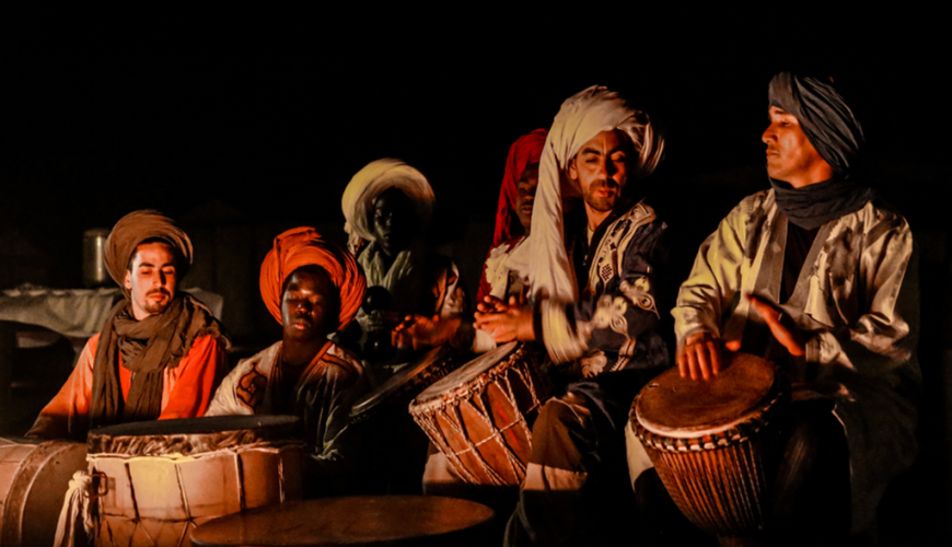 music-camping- morocco-desert